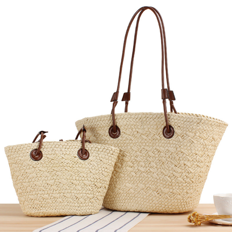 Olivia Straw Bag - Beige