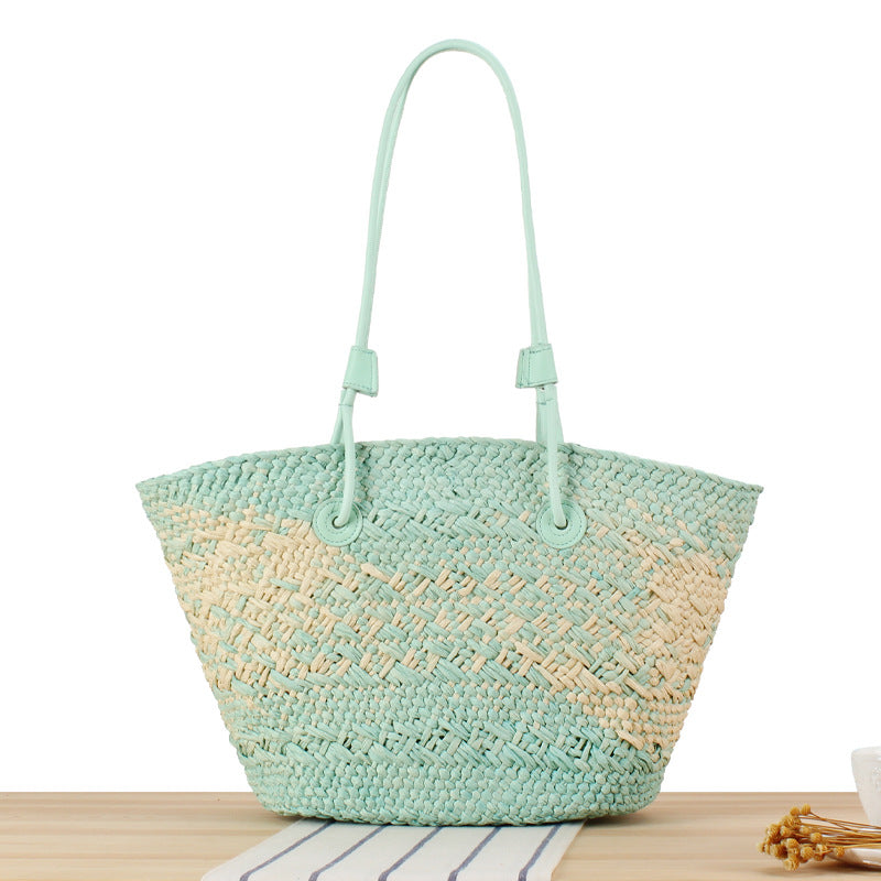 Minted Straw Bag