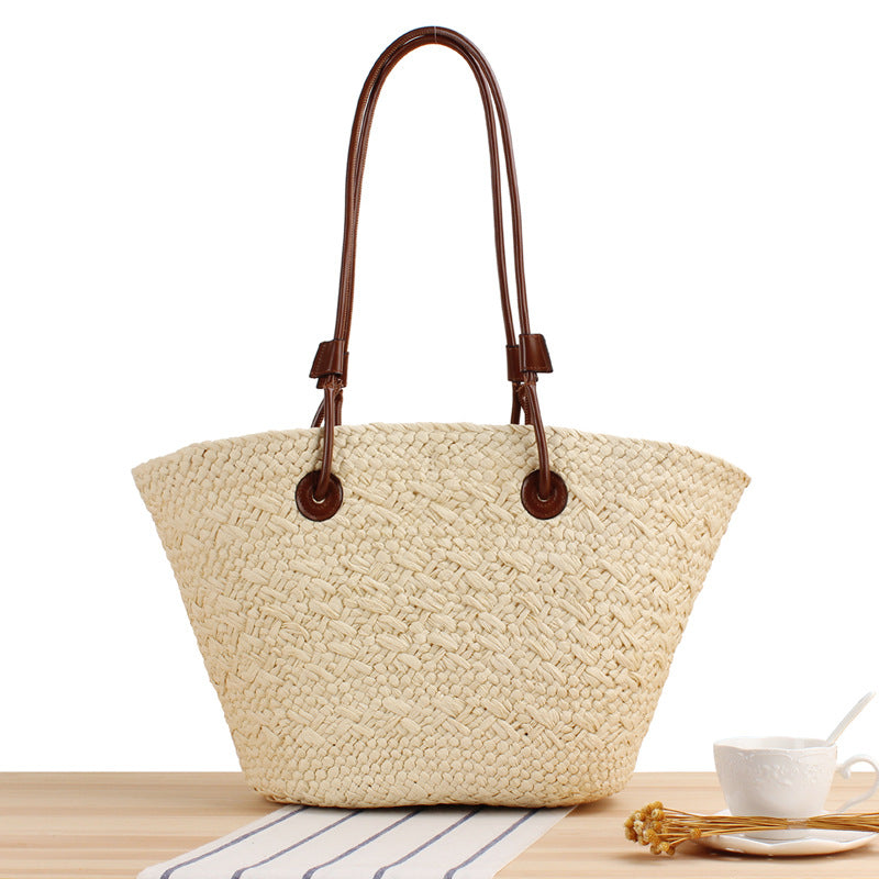 Olivia Straw Bag - Beige