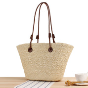 Olivia Straw Bag - Beige