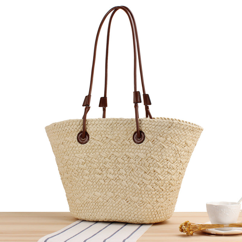 Olivia Straw Bag - Beige