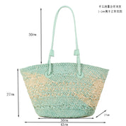 Minted Straw Bag