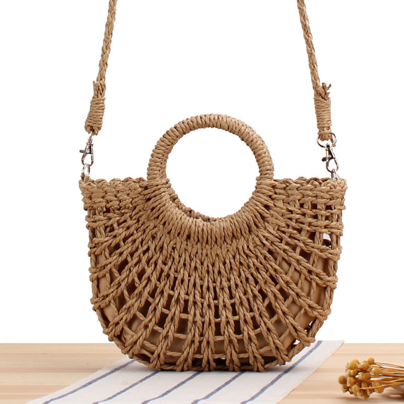 Lauren Straw Bag - Camel