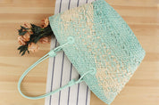 Minted Straw Bag