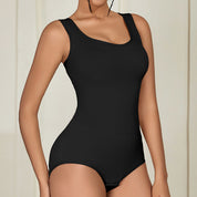 Seamless Body Shaping With Hooks - Black