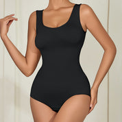 Seamless Body Shaping With Hooks - Black