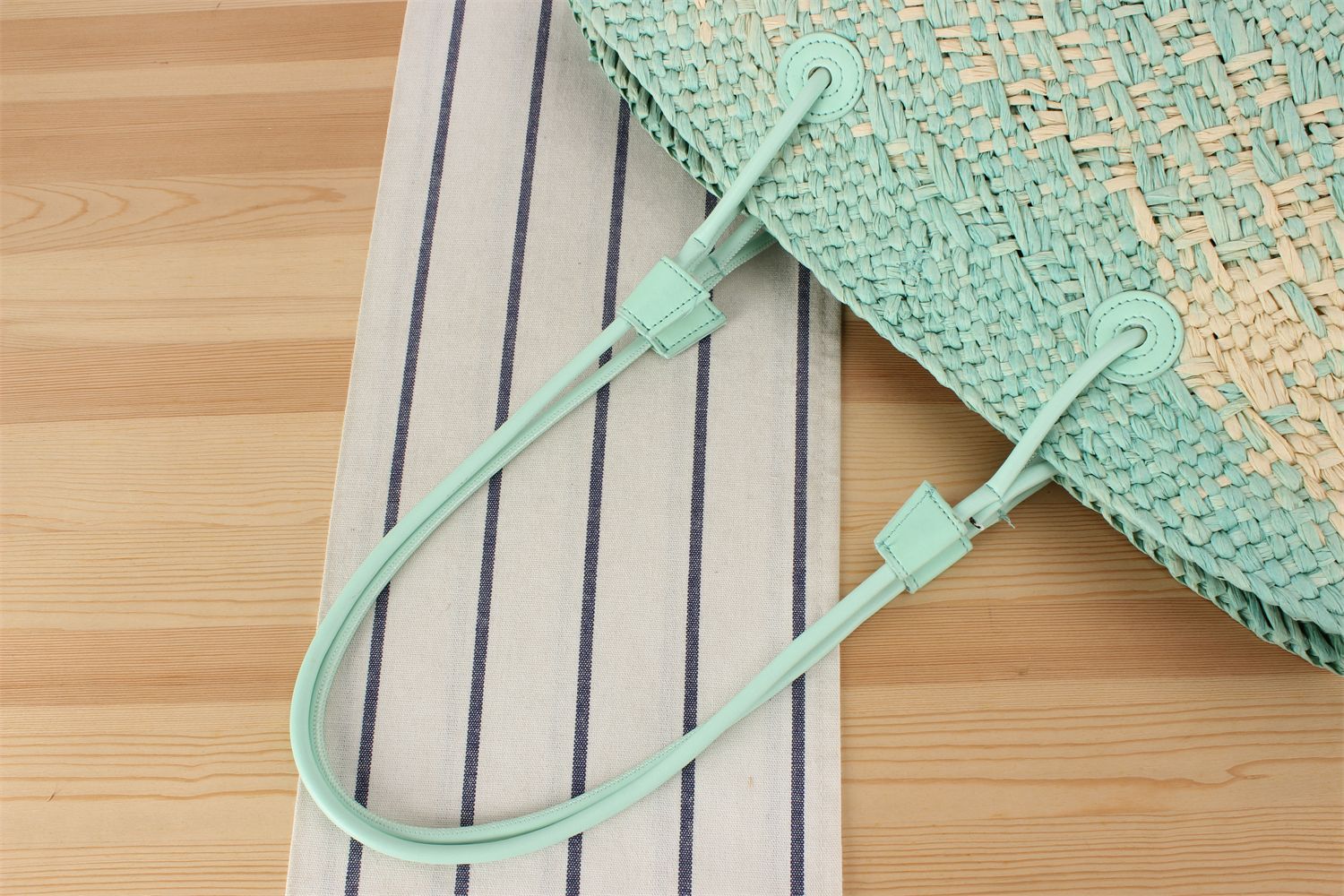 Minted Straw Bag