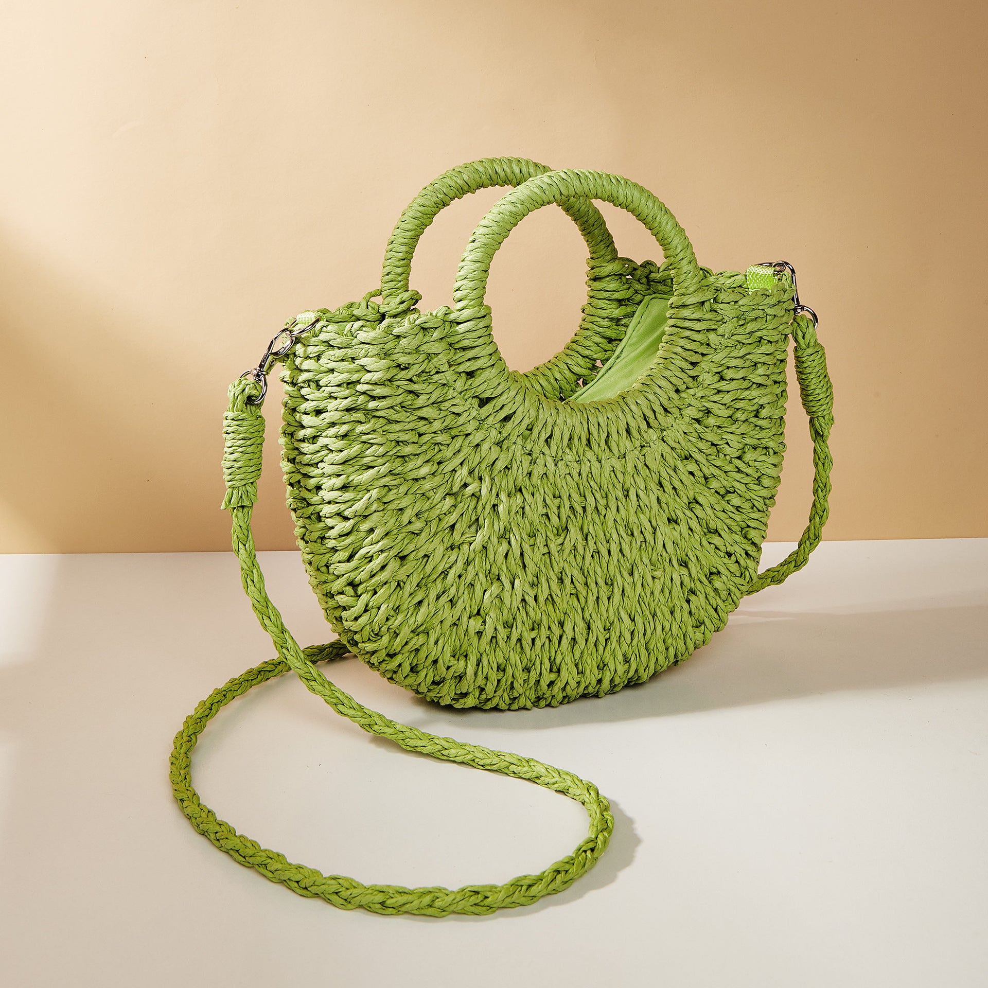 Chloe Straw Bag - Green