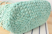 Minted Straw Bag