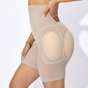 Buttocks  Padding Short Shapewear - Beige