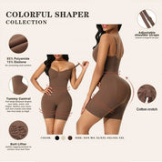 Seamless Thigh Slimmer Shapewear Bodysuit - Mocha