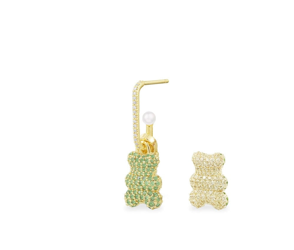 Small Teddy Golden Green Earring