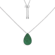 Festive Green Long Necklace