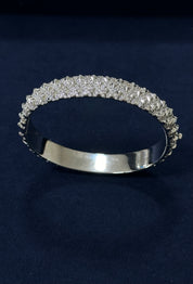 Double Silver Chunky Bangle