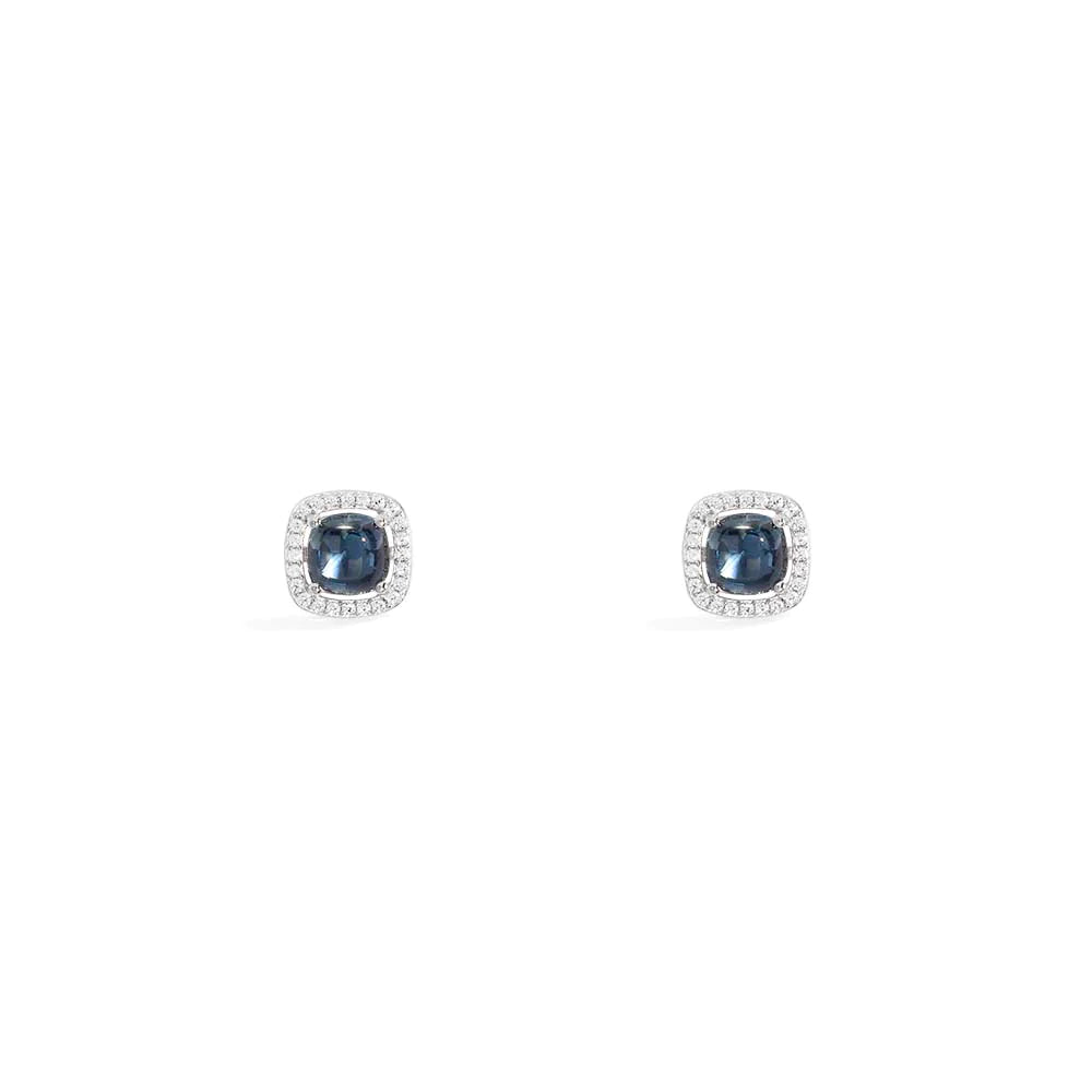 Blue Square Earring