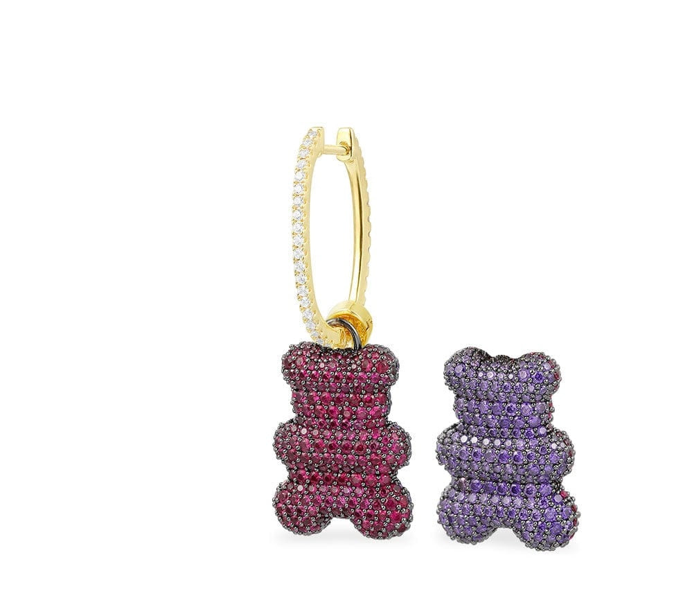 Big Teddy Violet Purple Earring