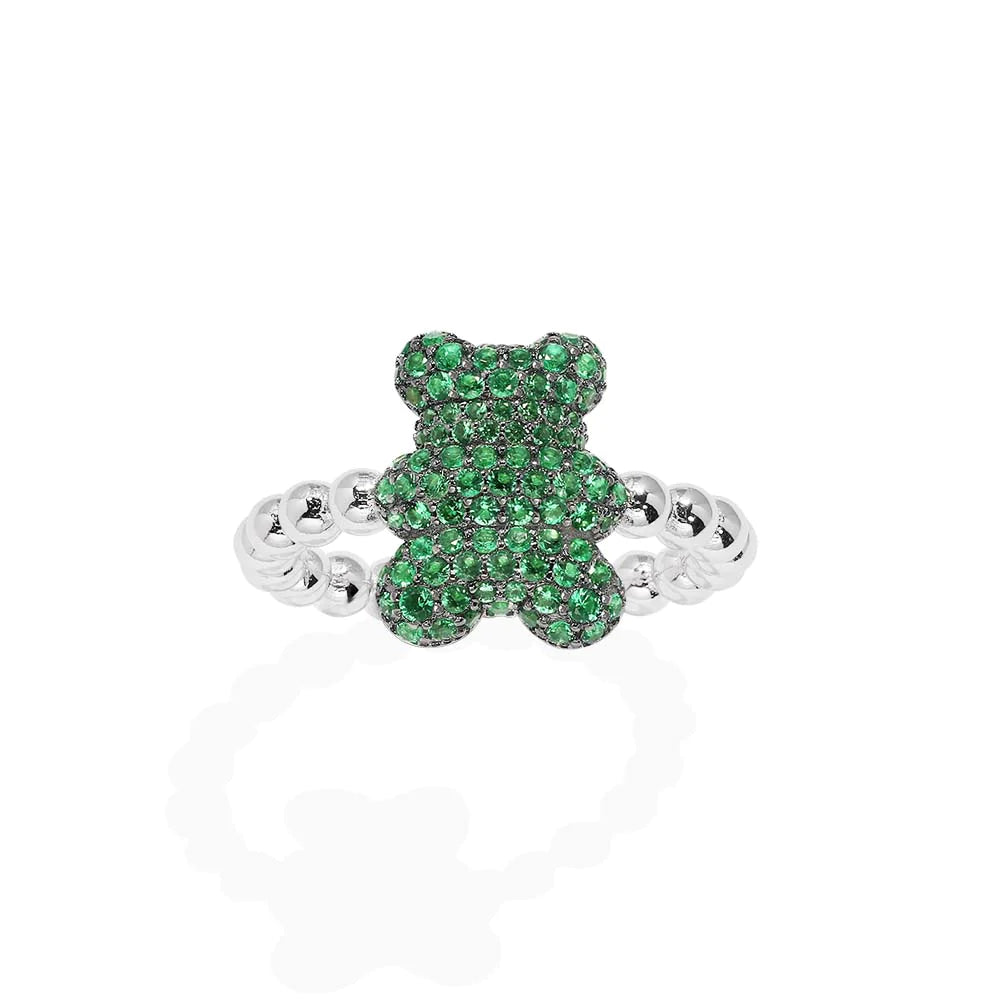 Teddy Green And Silver Ring