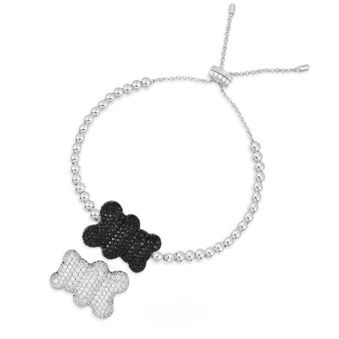 Teddy Black And Silver Balls Bracelet