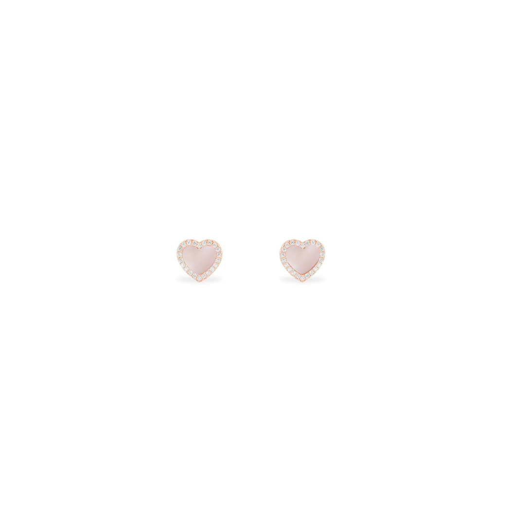 Mini Pink Heart Stud Earrings