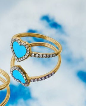 Turquoise Heart Ring