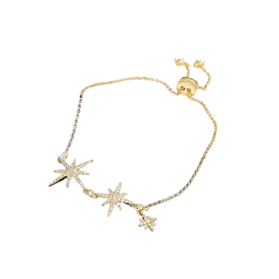 Gold Double Falling Star Bracelet