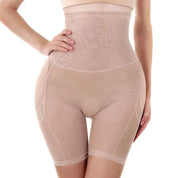 Seamless Shapewear With Padded Hips - Beige