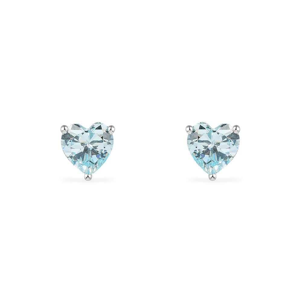 Blue Heart Stud Earrings