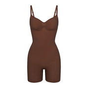 Seamless Thigh Slimmer Shapewear Bodysuit - Mocha