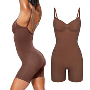 Seamless Thigh Slimmer Shapewear Bodysuit - Mocha