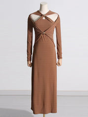 The Crystal Dress - Brown