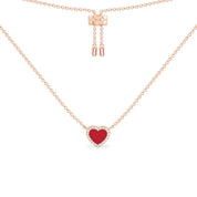 Red Heart Adjustable Necklace