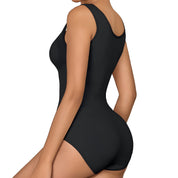 Seamless Body Shaping With Hooks - Black